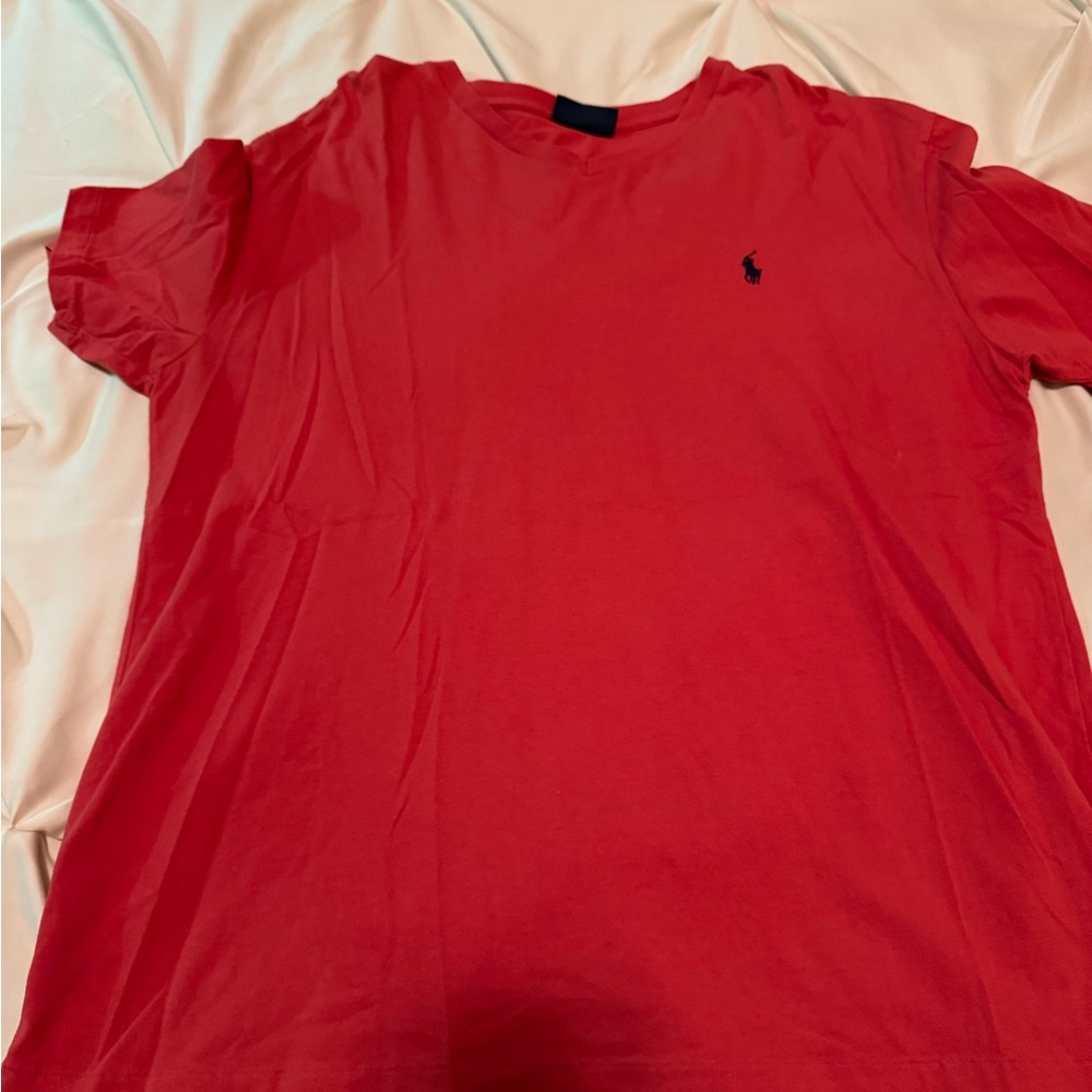 Ralph Lauren Red Polo VNeck T-Shirt
